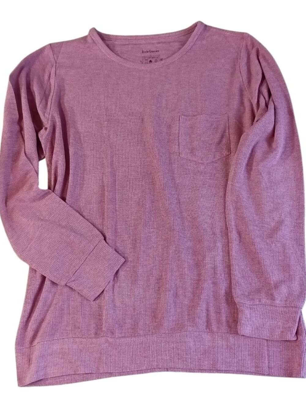 Little Starlet Women's Jogger Set Size L Pink 2 Piece Set Lounge Pajamas Long Sl - Picture 3 of 12